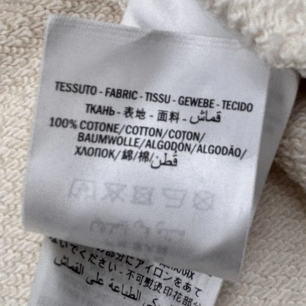 GUCCI Interlocking G Logo Hooded Sweatshirt Cream Men's Size XXL